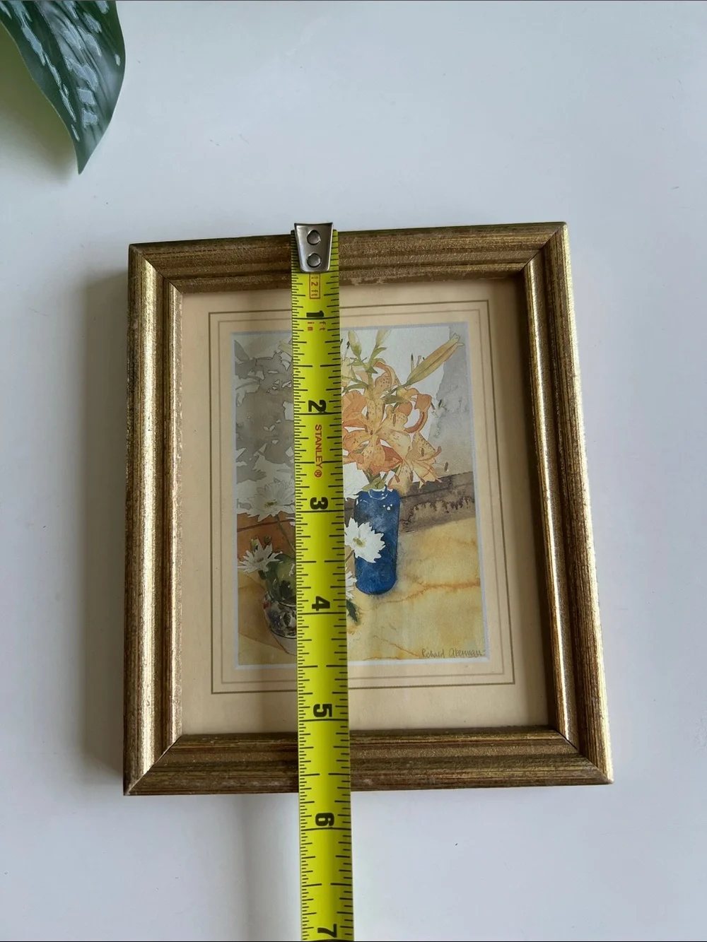 Vintage Framed Floral Art Print Tiger Lilies Richard Akerman Small Mini